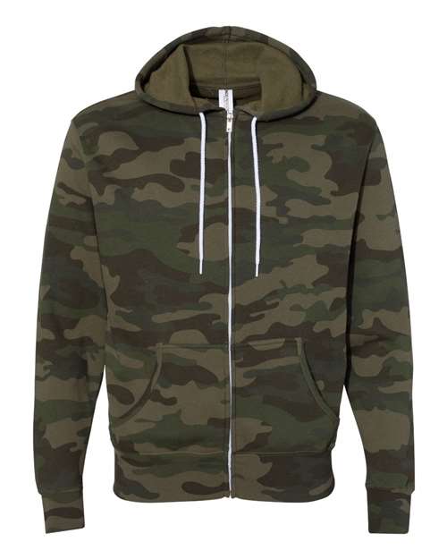 Unisex Lightweight Full-Zip Hooded Sweatshirt - 1616