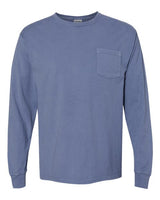 Unisex Garment-Dyed Long Sleeve T-Shirt With a Pocket