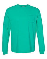 Unisex Garment-Dyed Heavyweight Long Sleeve Pocket T-Shirt - 3444