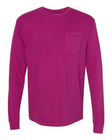 Unisex Garment-Dyed Heavyweight Long Sleeve Pocket T-Shirt - 3444