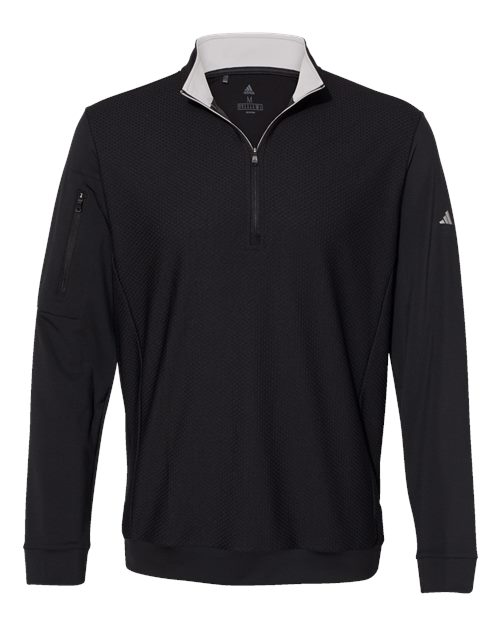 Men's Textured Quarter-Zip Pullover - 7686