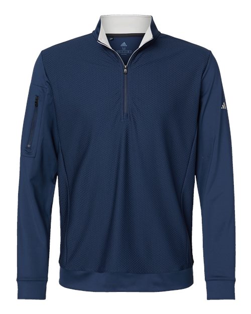 Men's Textured Quarter-Zip Pullover - 7686