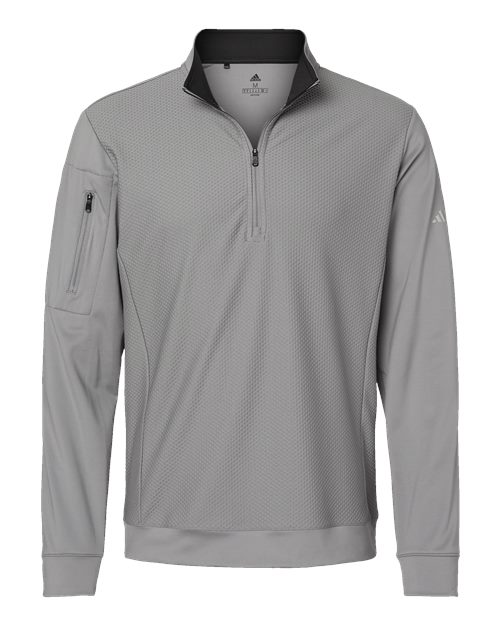 Men's Textured Quarter-Zip Pullover - 7686