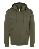 Unisex Midweight Full-Zip Hooded Sweatshirt - 1829