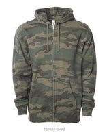 Unisex Midweight Full-Zip Hooded Sweatshirt - 1829