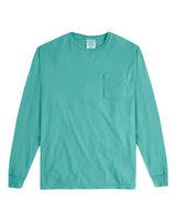 Unisex Garment-Dyed Long Sleeve T-Shirt With a Pocket