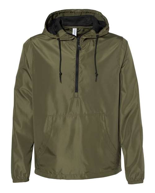 Unisex Lightweight Quarter-Zip Windbreaker Pullover Jacket - 8800