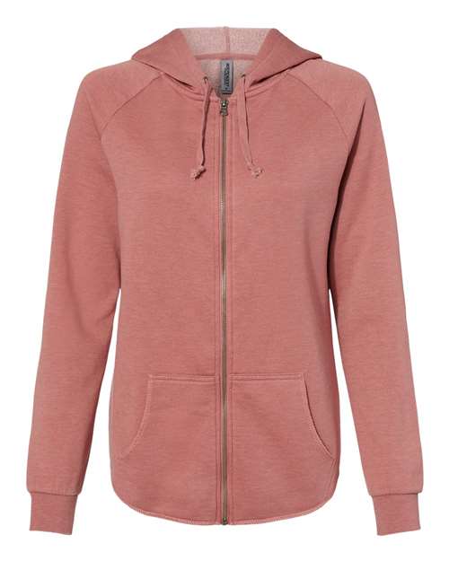 Women's California Wave Wash Full-Zip Hooded Sweatshirt - 8801