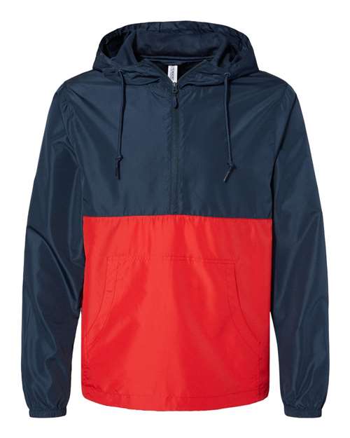 Unisex Lightweight Quarter-Zip Windbreaker Pullover Jacket - 8800