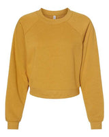 Women's Crop Raglan Fleece Crewneck Sweatshirt - 8847