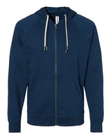 Unisex Icon Lightweight Loopback Terry Full-Zip Hooded Sweatshirt - 9131