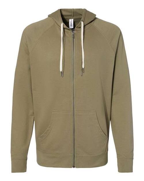 Unisex Icon Lightweight Loopback Terry Full-Zip Hooded Sweatshirt
