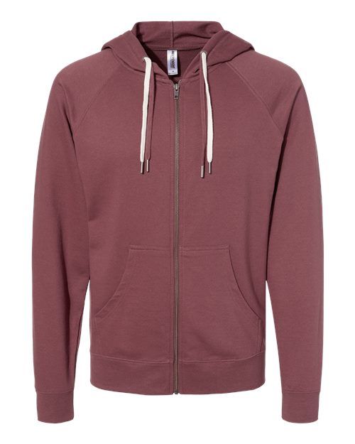 Unisex Icon Lightweight Loopback Terry Full-Zip Hooded Sweatshirt
