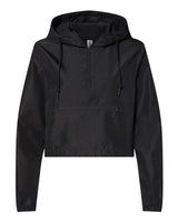 Women's Lightweight Quarter-Zip Pullover Crop Windbreaker - 9141