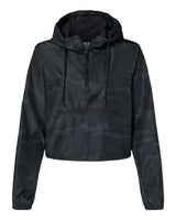 Women's Lightweight Quarter-Zip Pullover Crop Windbreaker - 9141