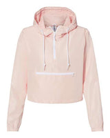 Women's Lightweight Quarter-Zip Pullover Crop Windbreaker - 9141