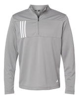 Men's 3-Stripes Double-Knit Quarter-Zip Pullover