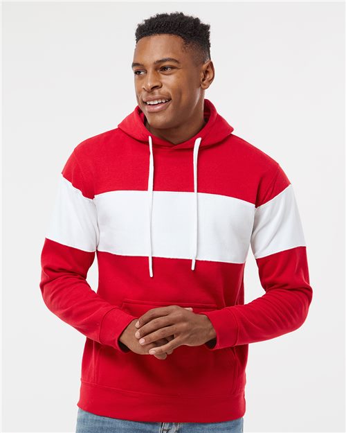 Men's Varsity Fleece Colorblocked Hooded Sweatshirt - 9115