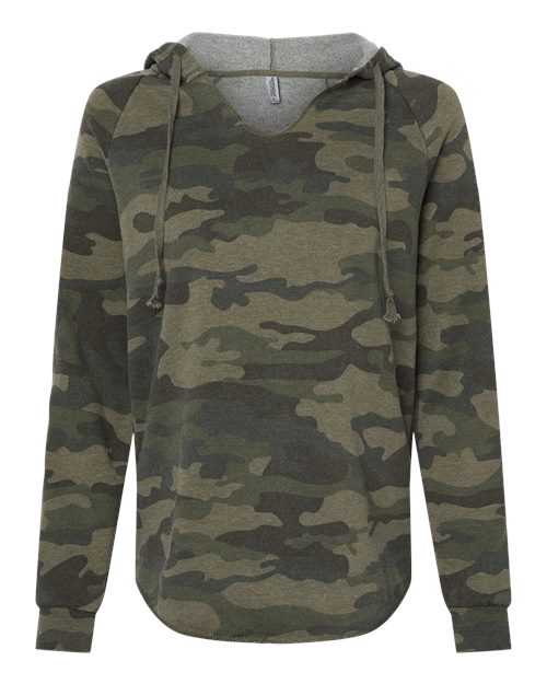 Women’s Lightweight California Wave Wash Hooded Sweatshirt - 7789