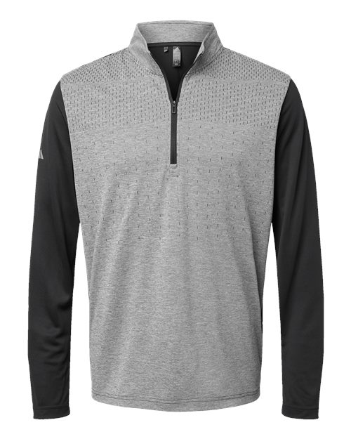 Men's Ultimate365 Heather Block Print Quarter-Zip Pullover - 10209