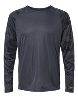 Unisex Cayman Performance Camo Colorblocked Long Sleeve T-Shirt - 10524