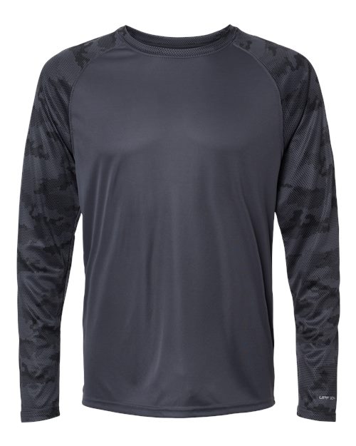 Unisex Cayman Performance Camo Colorblocked Long Sleeve T-Shirt - 10524