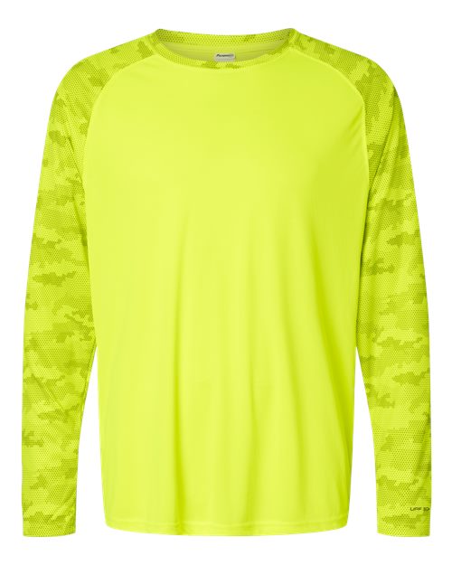 Unisex Cayman Performance Camo Colorblocked Long Sleeve T-Shirt - 10524